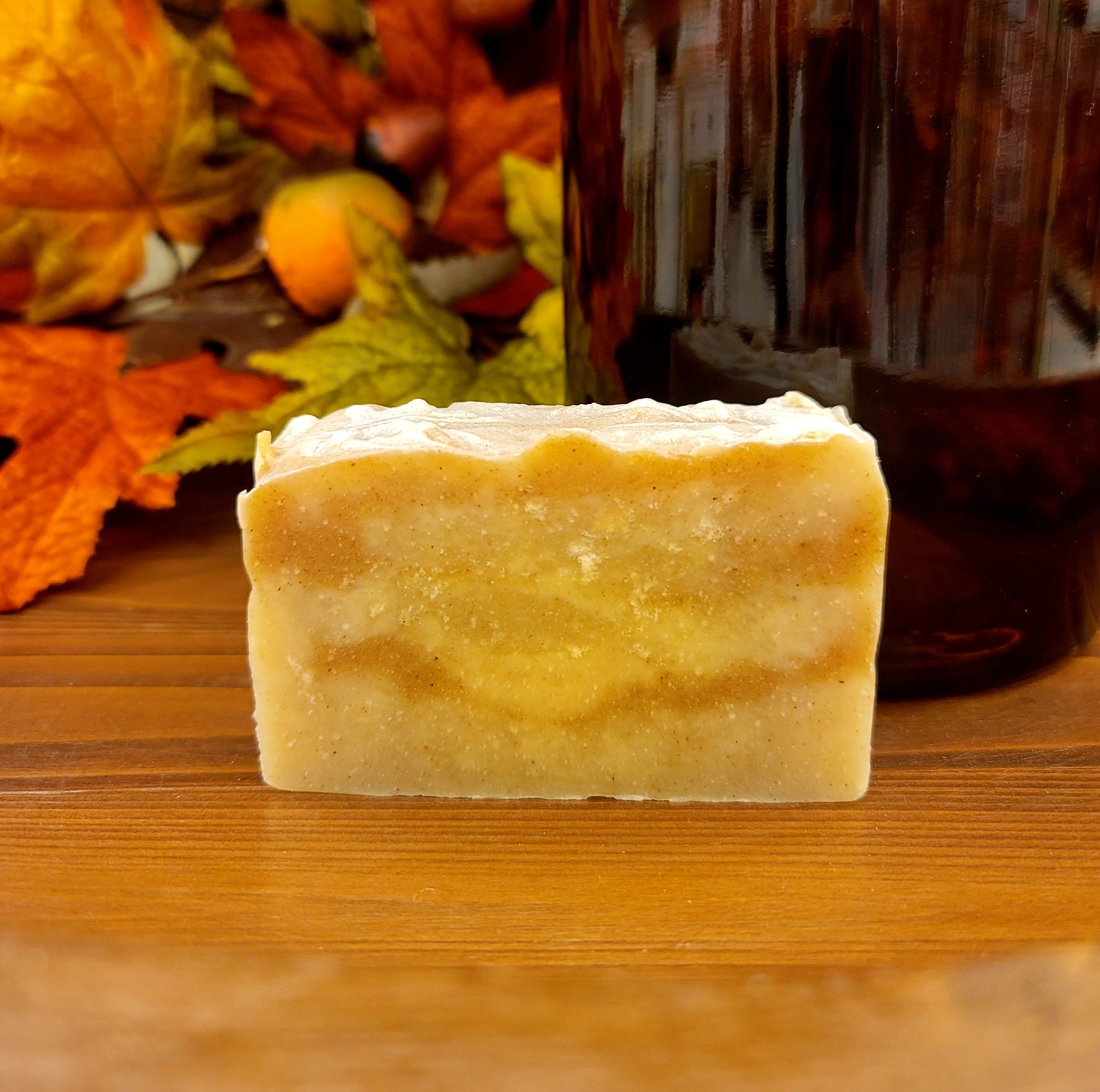 Crystal Clear Golden Glow Oatmeal Soap | Sweet Orange, Cassia & Clove | Prismatic Soap Company (Step 1)